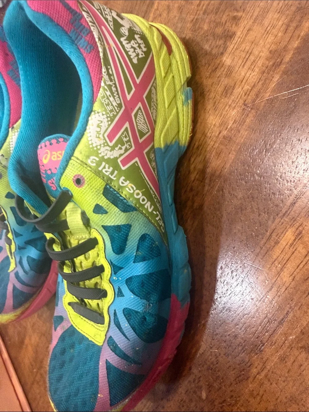Asics Women's Multicolor Running Shoes - Teal, Neon Yellow & Pink